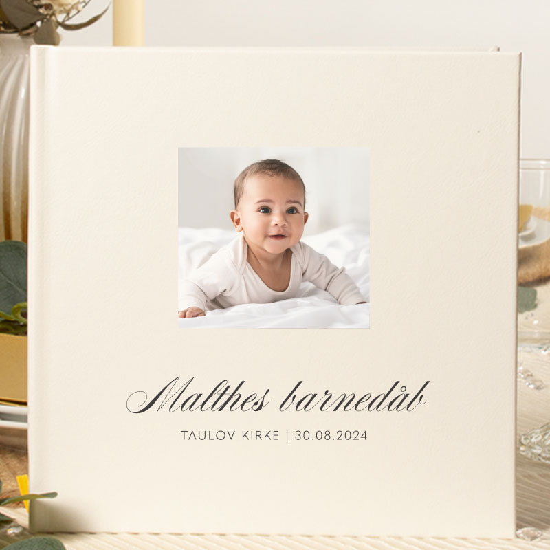 Personlig Dåbsgæstebog Tiny Miracles - 1 stk (20,5 x 20,5 cm) | Dåb Gæstebøger - Temashop
