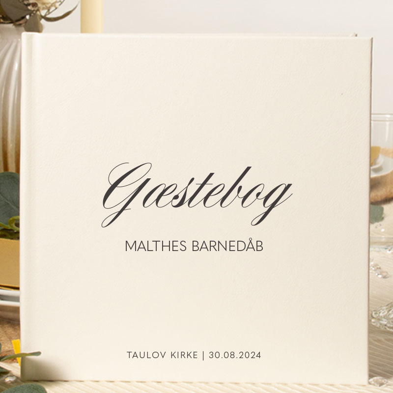 Personlig Gæstebog Refined Touch - 1 stk (20,5 x 20,5 cm) - Temashop