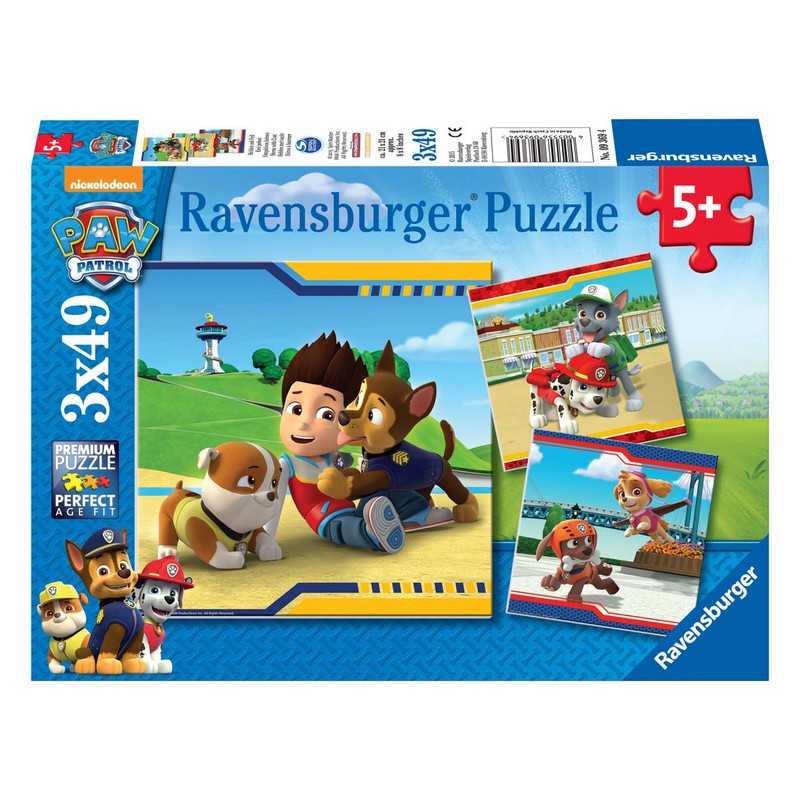 Paw Patrol 3 x 49 Brikker Hero Puslespil | Paw Patrol Puslespil - Temashop