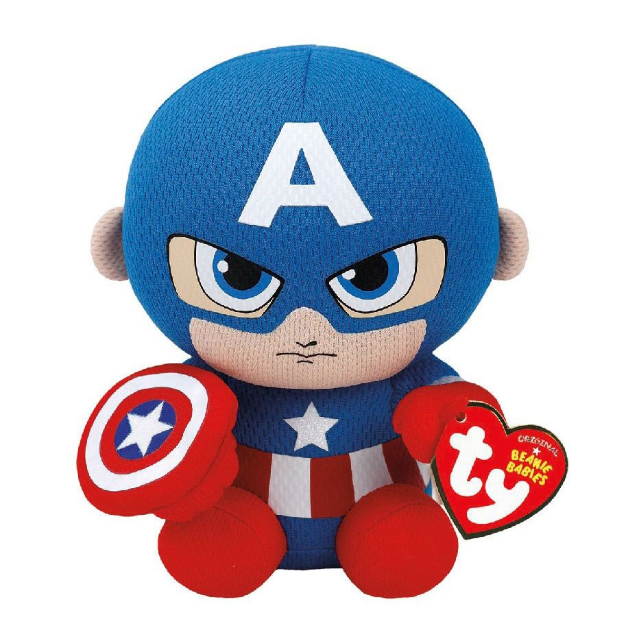 Marvel Captain America Bamse 15 cm (15 cm) | Captain America Bamse - Temashop