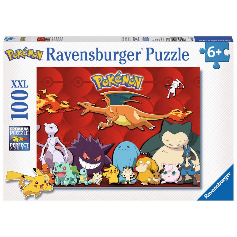 Pokémon 100 Brikker XXL Puslespil (49 x 36 cm) | Pokemon Puslespil - Temashop