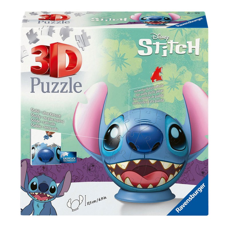 Stitch 72 Brikker 3D Puslespil (22 x 17 x 13 cm) | Stitch Puslespil - Temashop