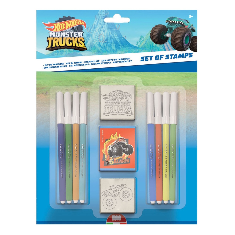 Hot Wheels Stempelsæt 11 Dele (28 x 21 x 2 cm) | Hot Wheels Klistermærke - Temashop