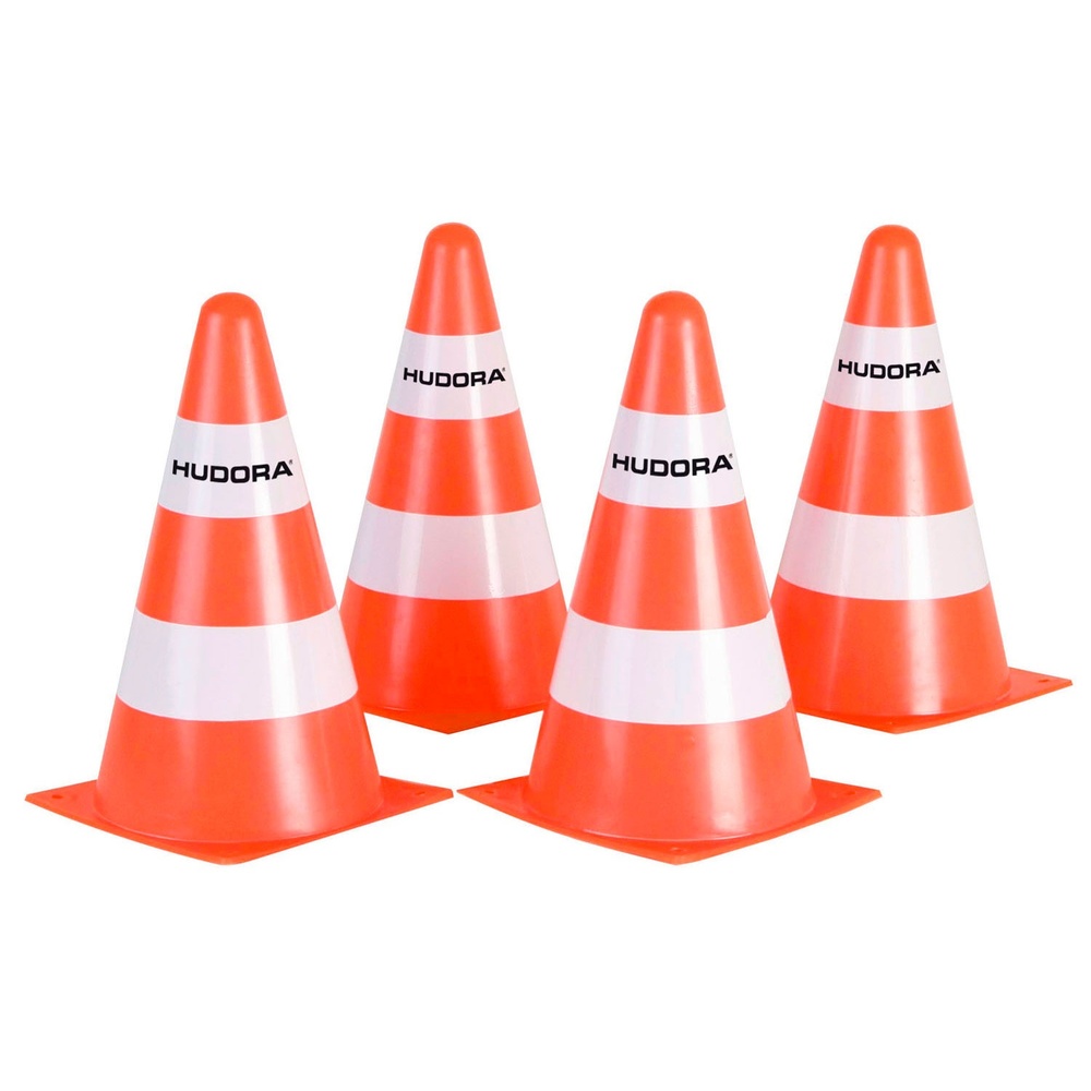 HUDORA Markeringskegler 4-pak 22 cm (25 x 13 x 13 cm) | Fodbold Legetøj - Temashop