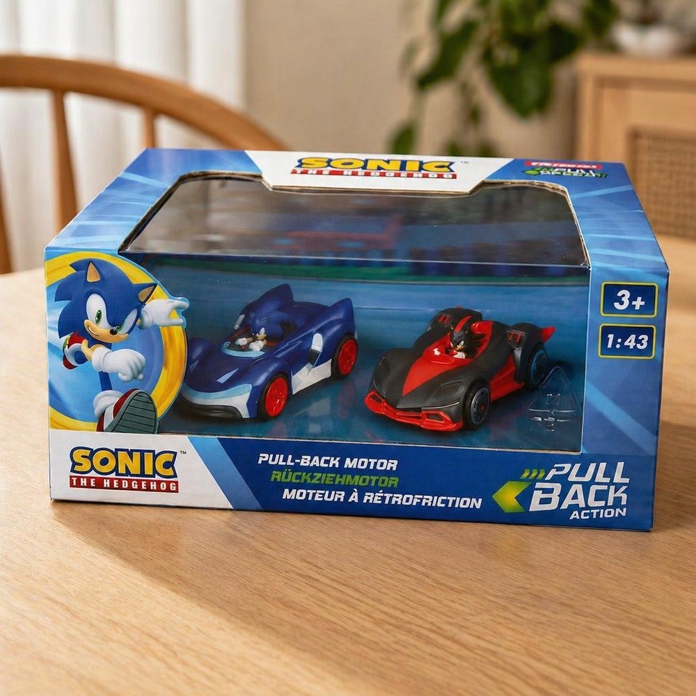 Sonic Pull-Back Biler | Sonic Legetøj - Temashop