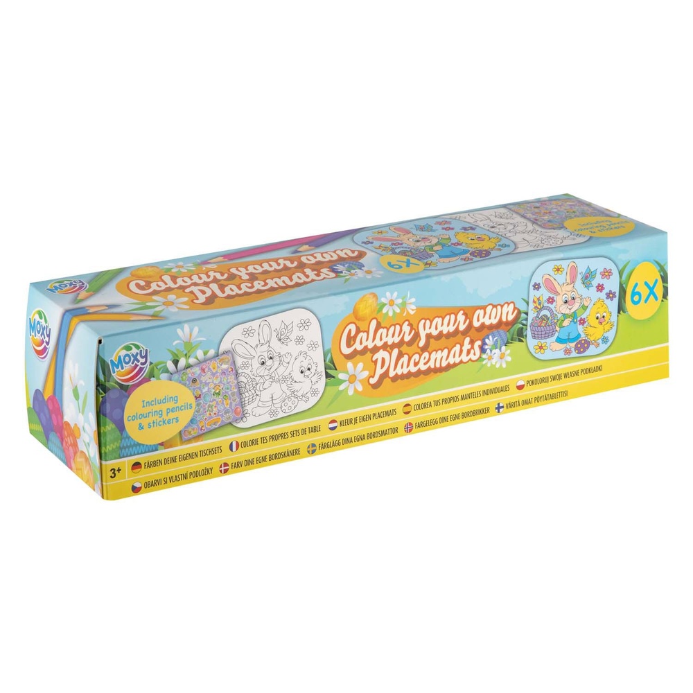 GrafixÂ® Påske Farvelægnings Dækkeservietter Sæt 6 Dele