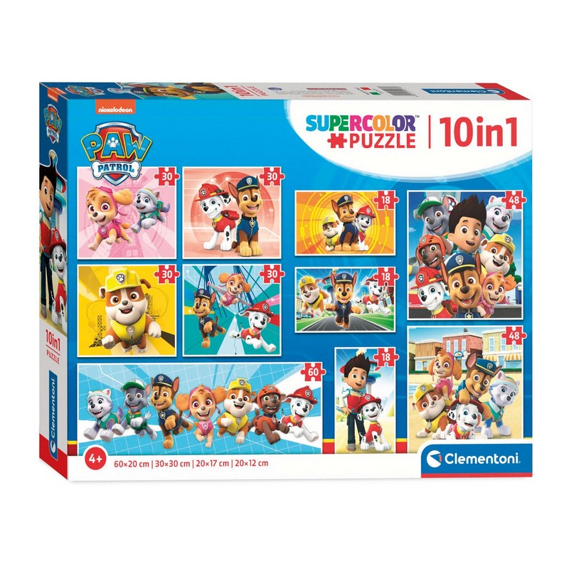 Paw Patrol 10-i-1 Puslespil | Paw Patrol Puslespil - Temashop