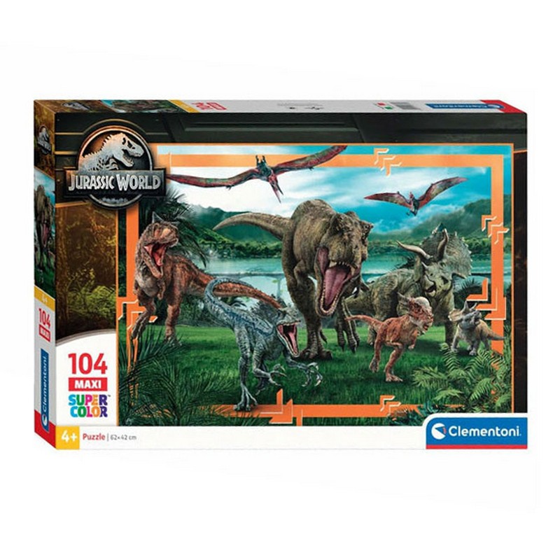 Jurassic World Maxi 104 Brikker Puslespil (68 x 48 cm) | Jurassic World Puslespil - Temashop