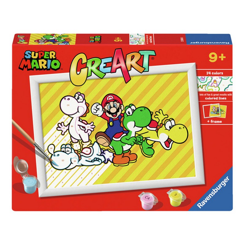 Super Mario Mal Efter Tal Sæt | Super Mario Male- & Tegneudstyr - Temashop