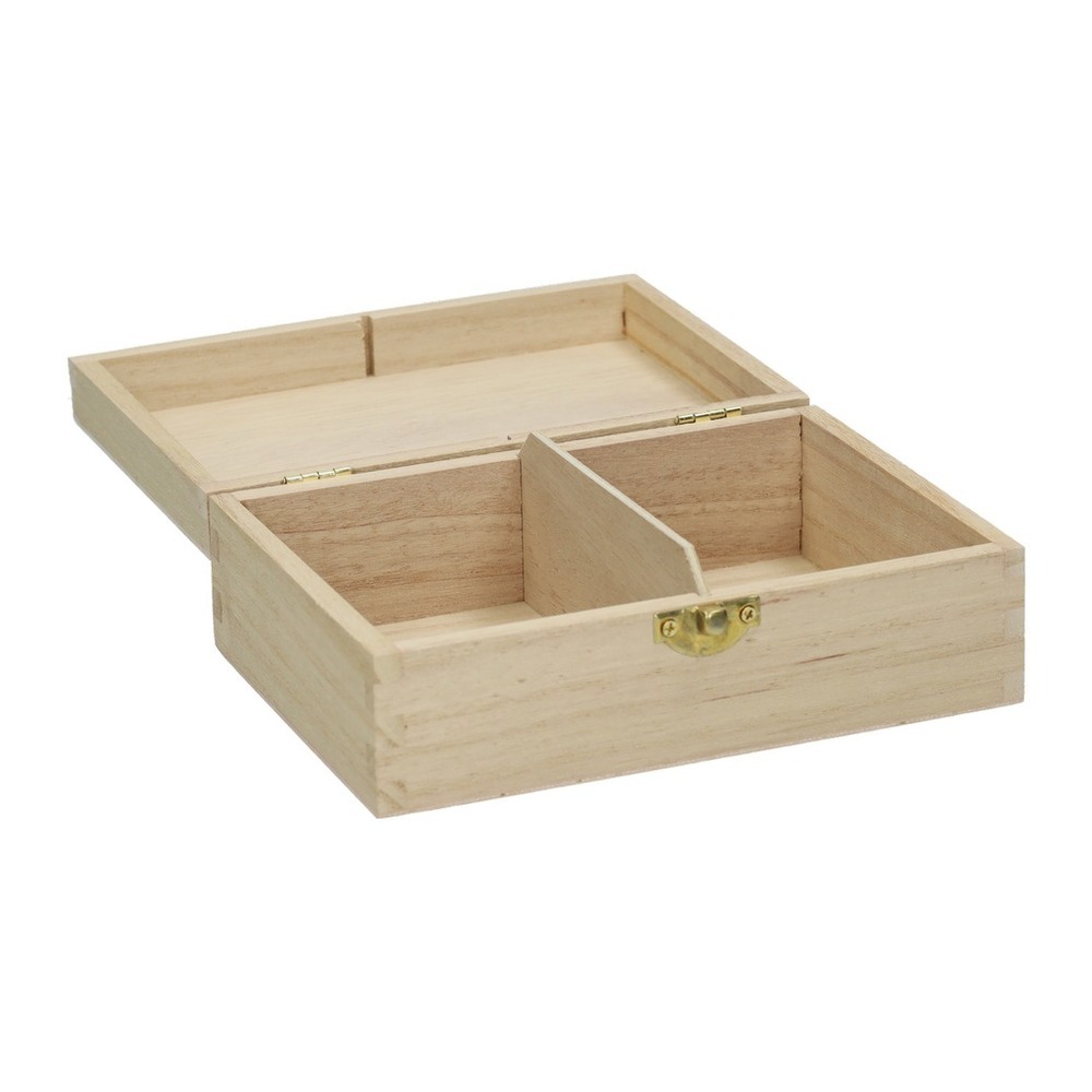 Trææske Med Klaplåg (17 x 12 x 6 cm) - Temashop