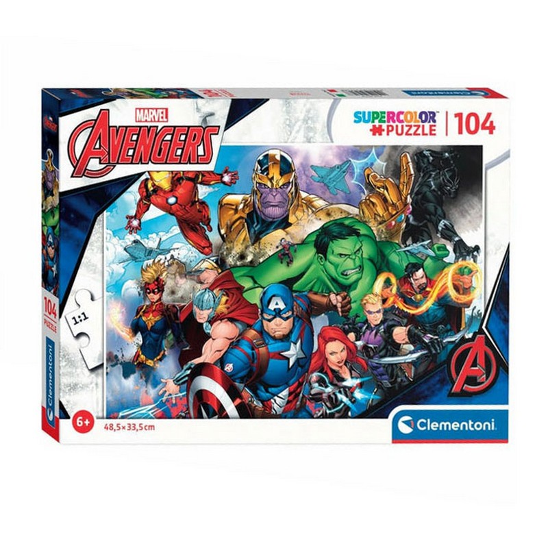 Avengers Super Color 104 Brikker Puslespil (48,5 x 33,5 cm) | Avengers Puslespil - Temashop