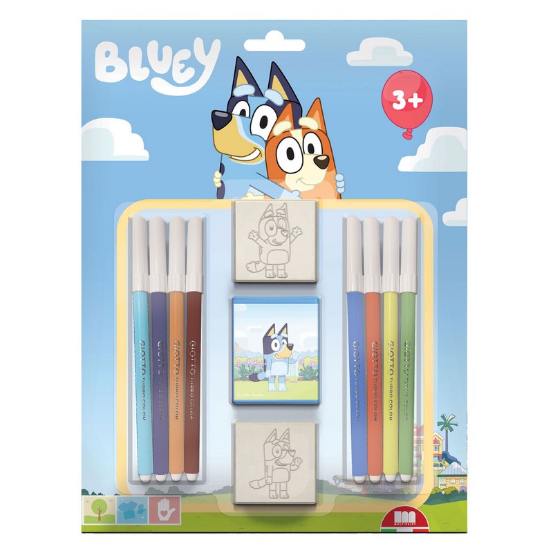 Bluey Kreativt Stempelsæt Blå | Bluey Male- & Tegneudstyr - Temashop