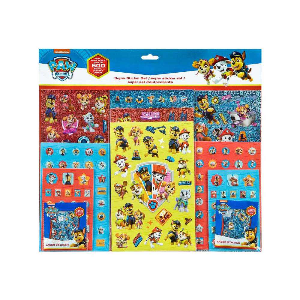 Paw Patrol Klistermærkesæt - 1 sæt | Paw Patrol Klistermærke - Temashop