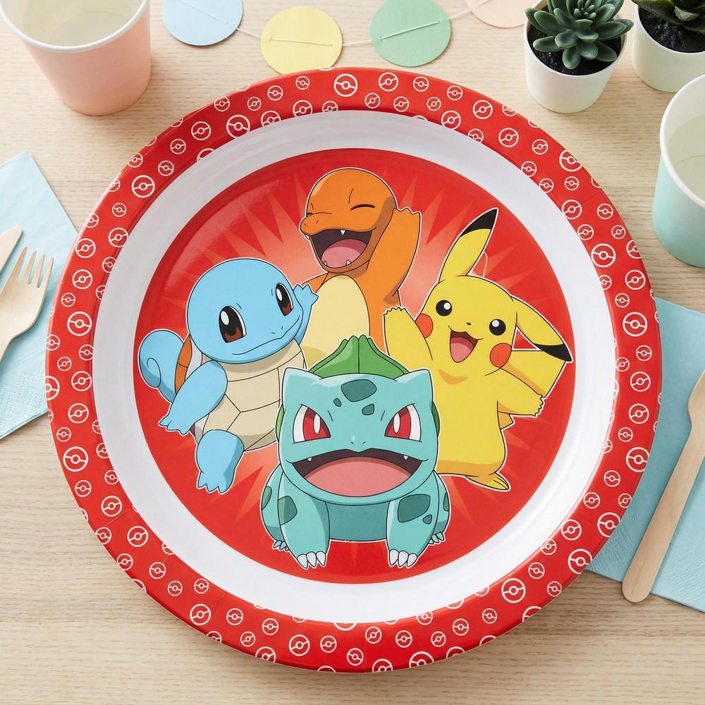 Pokémon Starters Plasttallerken (21 cm) | Pokemon Tallerkner - Temashop