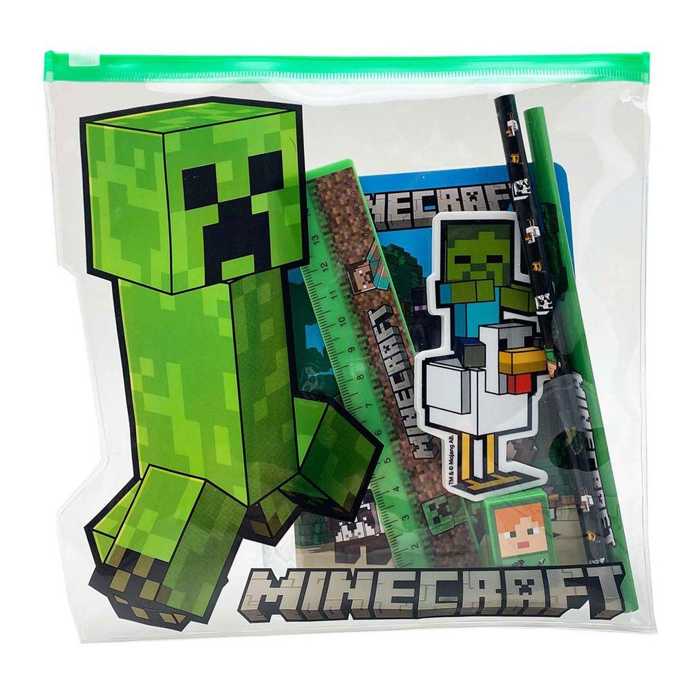 Minecraft Creeper Penalhus Med Indhold (21 x 20 x 2 cm) | Minecraft Penalhuse - Temashop