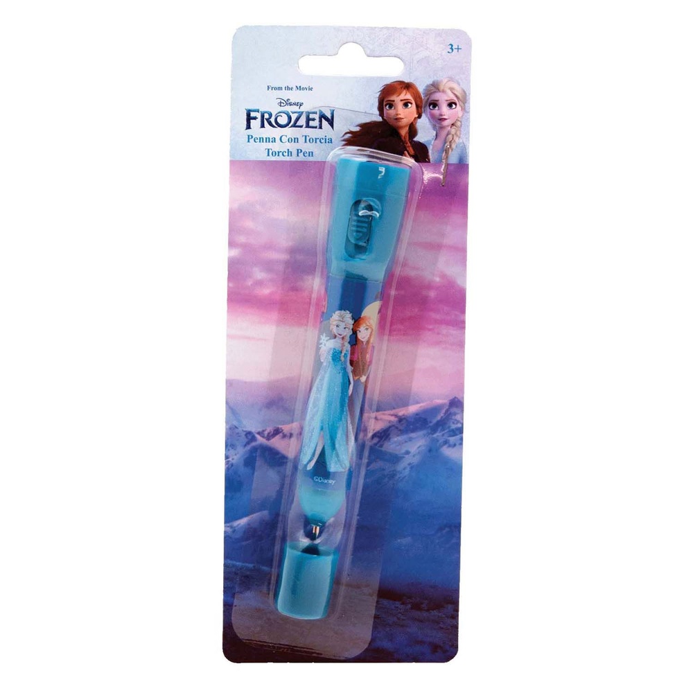 Frozen Kuglepen Med Lommelygte 2-i-1 (20 x 7,5 x 1,7 cm) | Frost Sjove Kontorartikler - Temashop