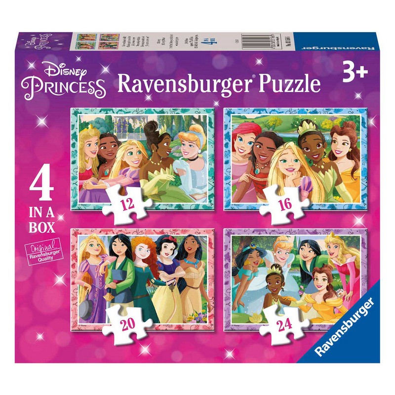 Disney Princess® 4-i-1 Puslespil Pink