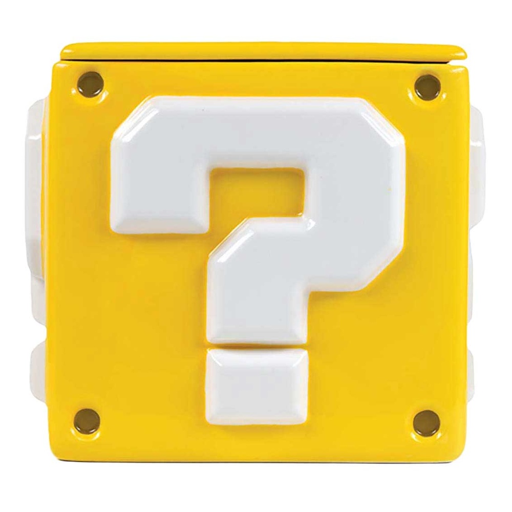 Super Mario Question Block Kagedåse (19,5 x 19,5 x 18,5 cm) | Super Mario Mad, Drikke & Køkken Udstyr - Temashop
