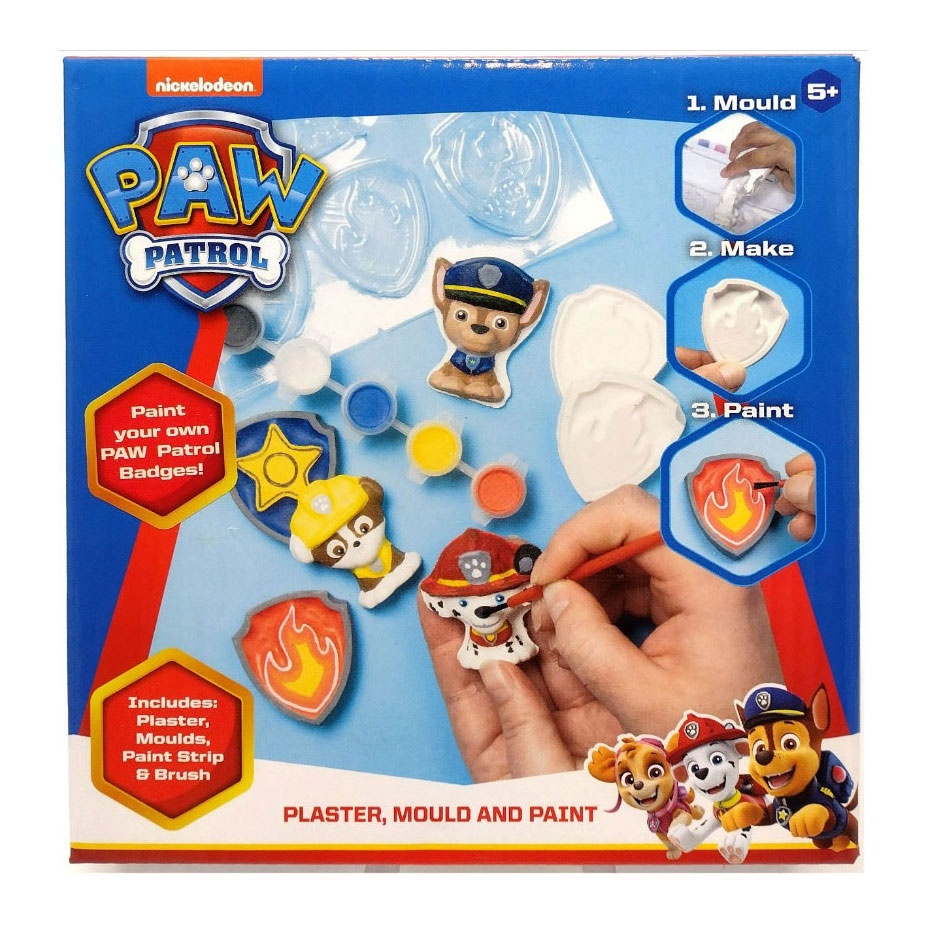 Paw Patrol Gipsfigurer Mal Selv Sæt Blå (16 x 16 x 4 cm) | Paw Patrol Aktivitetssæt - Temashop