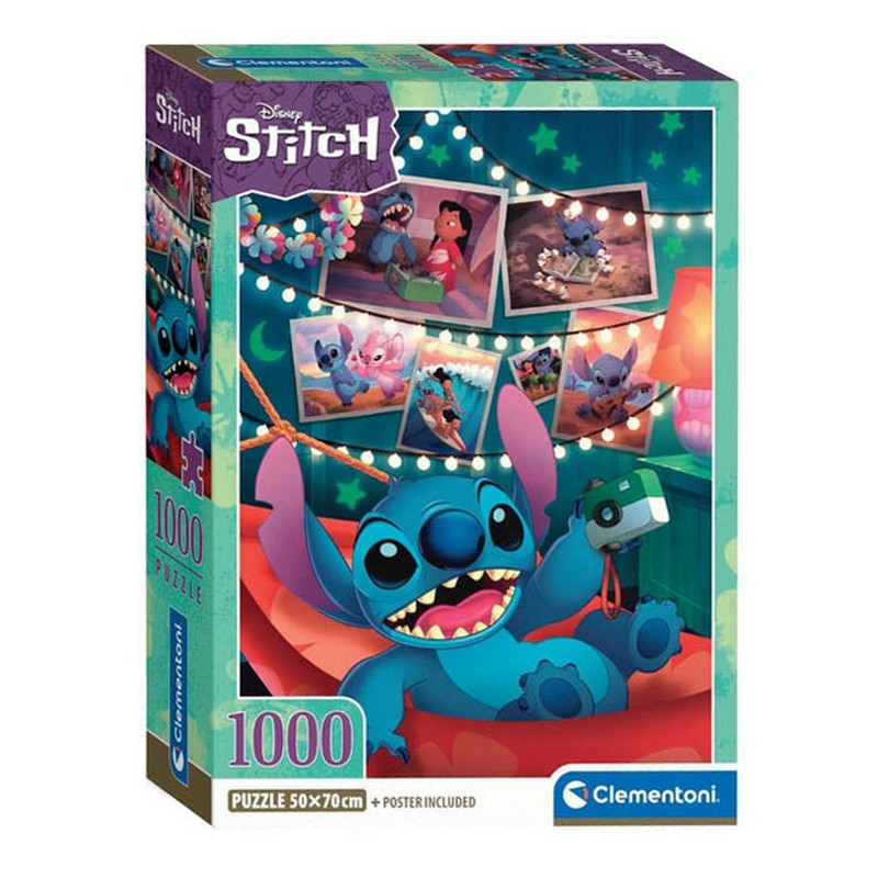 Stitch 1000 Brikker Fotovæg Puslespil (70 x 50 cm) | Stitch Puslespil - Temashop