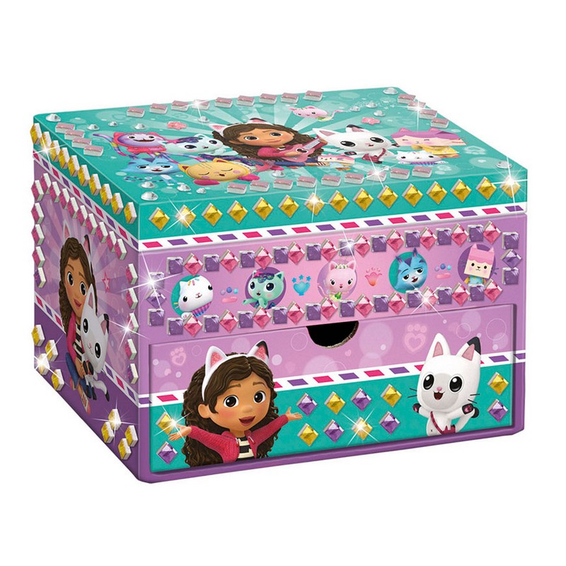 Gabbys Dukkehus Dekorér Selv Smykkeskrin | Gabbys Dollhouse Smykkesæt - Temashop