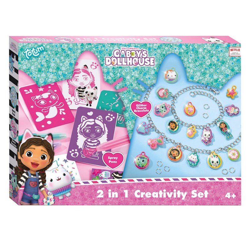 Gabbys Dukkehus 2-i-1 Kreativitetsæske (33 x 23 x 4 cm) | Gabbys Dollhouse DIY tilbehør - Temashop