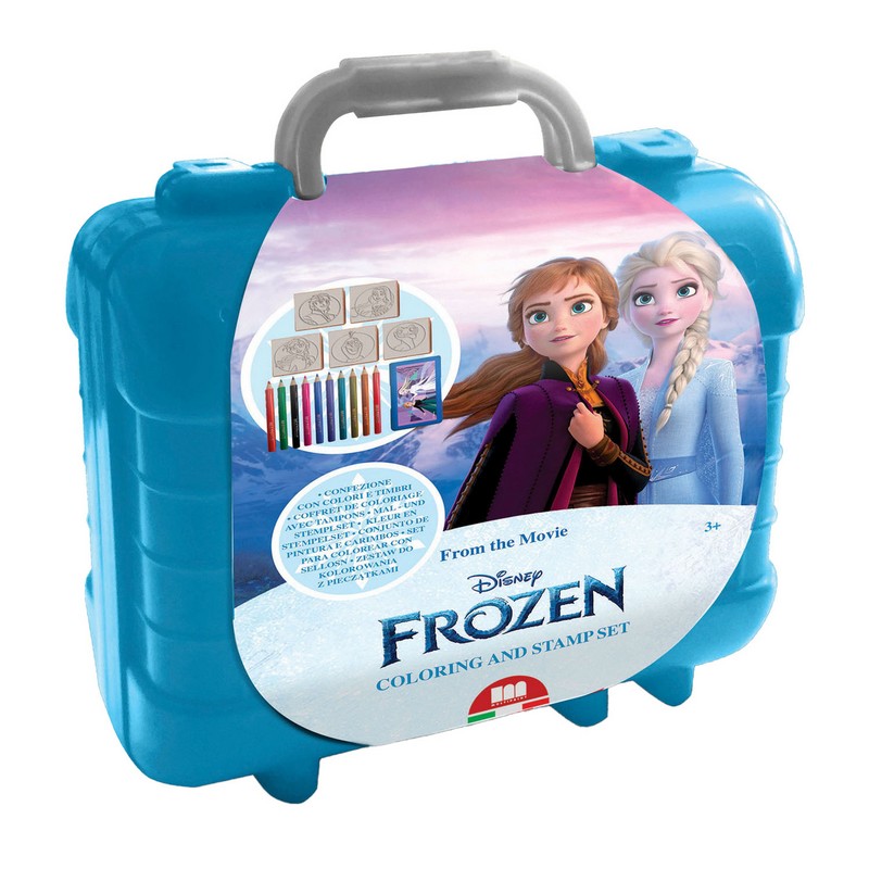 Frozen Stempel & Farvesæt Kuffert (23 x 10,5 x 19 cm) | Frost Male- & Tegneudstyr - Temashop