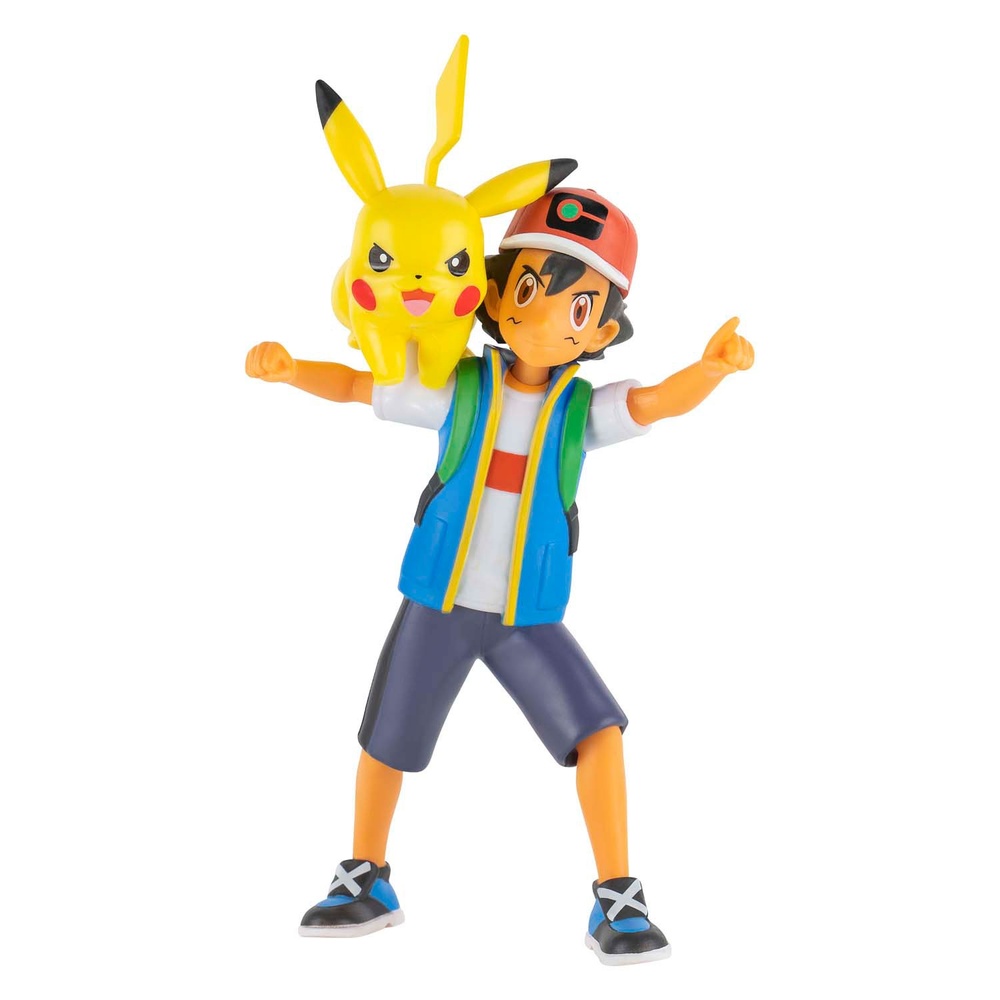 Pokémon Ash & Pikachu Battle Feature Figur (20 x 13 x 6 cm, 10 cm, 200mm, 6 cm) | Pokemon Legetøj - Temashop