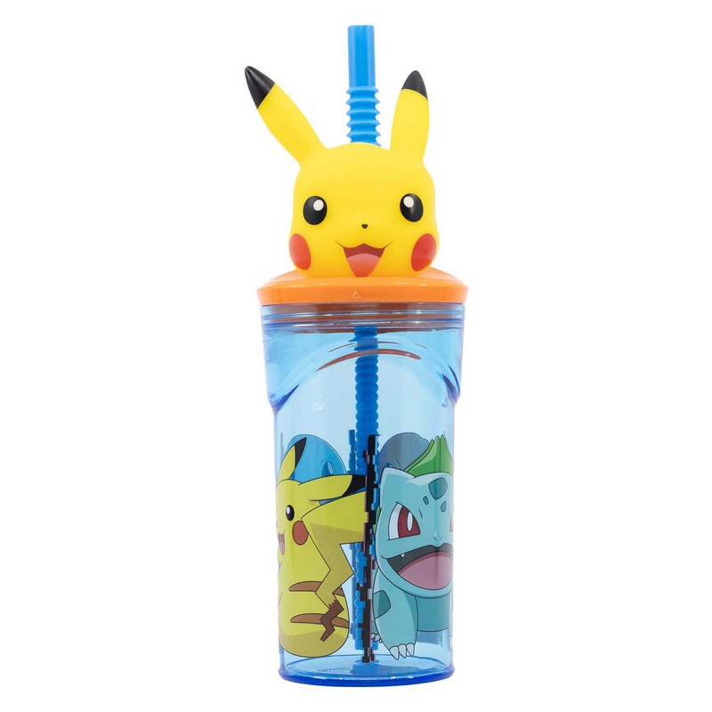 Pokémon Pikachu Drikkedunk Blå (Ø 9 x 23,5 cm) | Pokemon Lommelærke / Drikketilbehør - Temashop