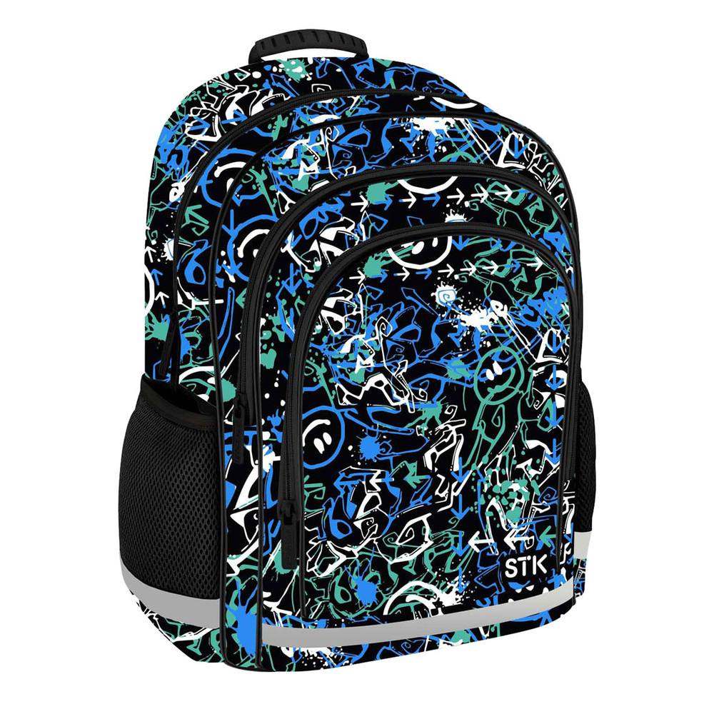 Graffiti Skoletaske Sort (40 x 29 x 20 cm) - Temashop