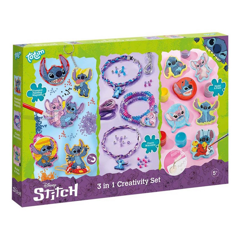 Stitch 3-i-1 DIY Smykkesæt | Stitch Smykkesæt - Temashop
