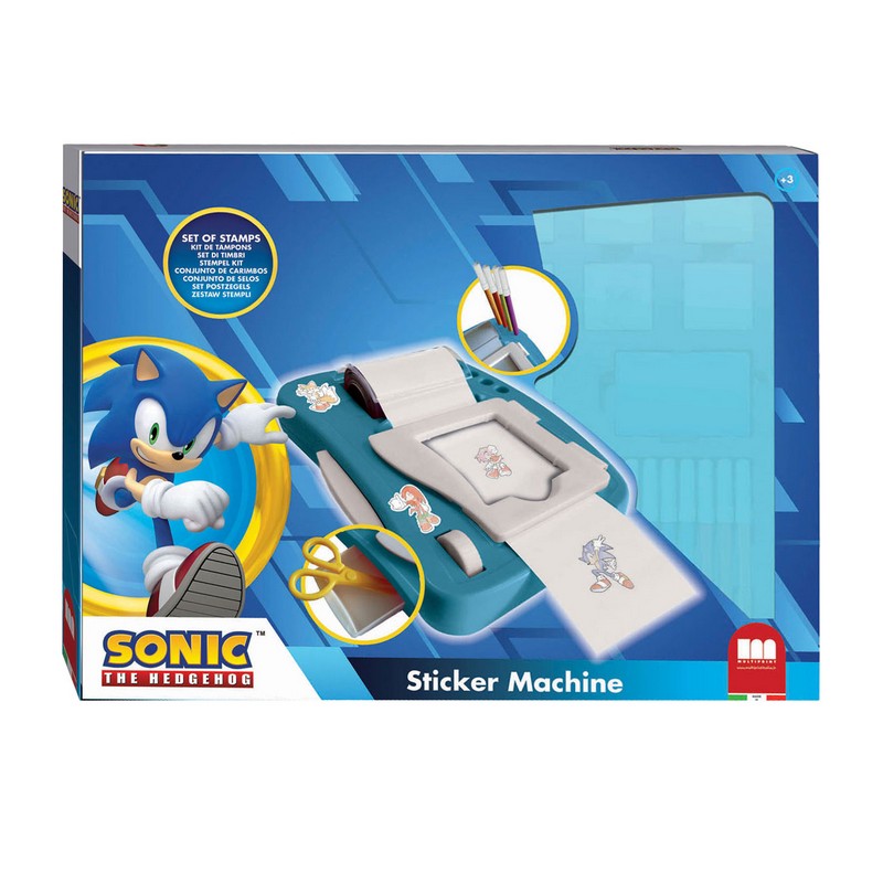 Sonic Klistermærkemaskine Sæt | Sonic Klistermærke - Temashop