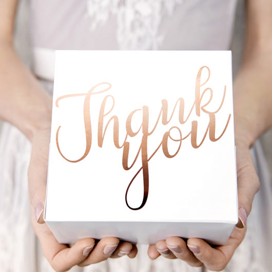 Thank You Kageæsker Rosaguld - 10 stk (14 x 85 x 14 cm) - Temashop