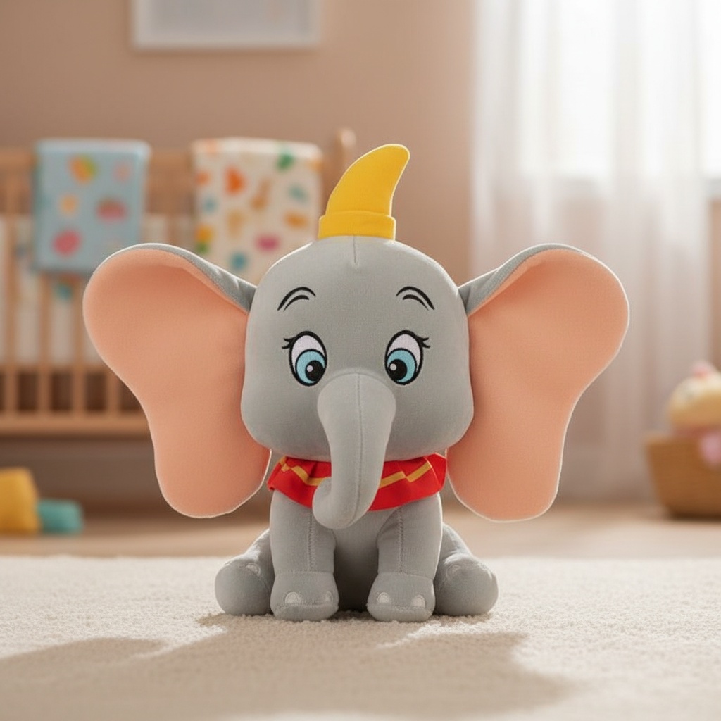 Dumbo Bamse Med Lyd Grå (30 cm) | Dumbo Bamse - Temashop