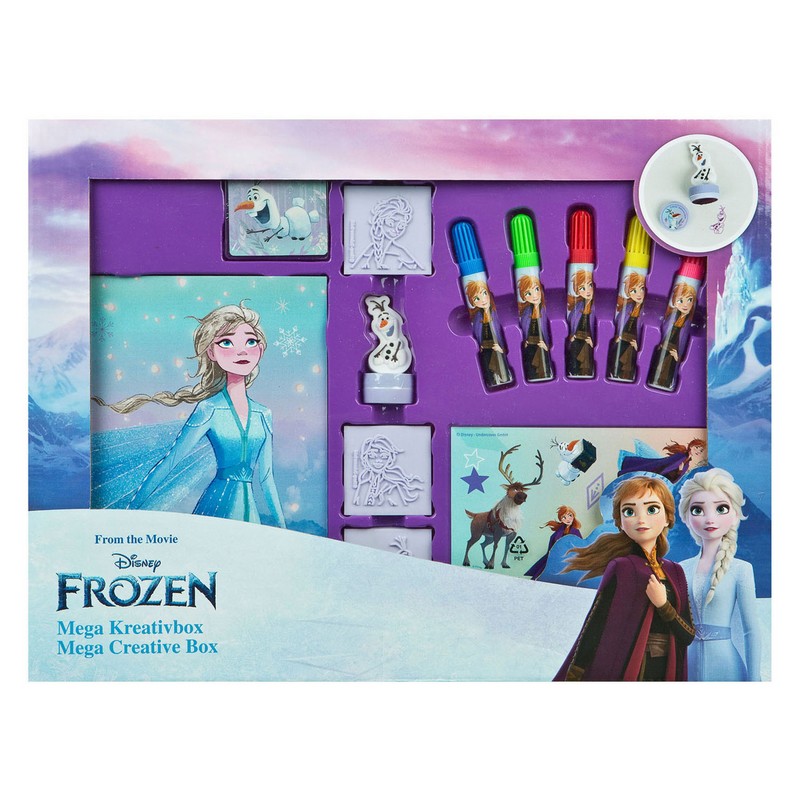 Frozen Mega Male- & Tegnesæt Lilla (38 x 29 x 3 cm) | Frost Male- & Tegneudstyr - Temashop