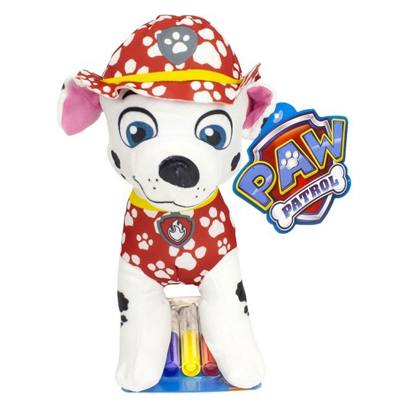 Paw Patrol Marshall Farvelæg Selv Bamse (23 cm) | Paw Patrol Bamse - Temashop
