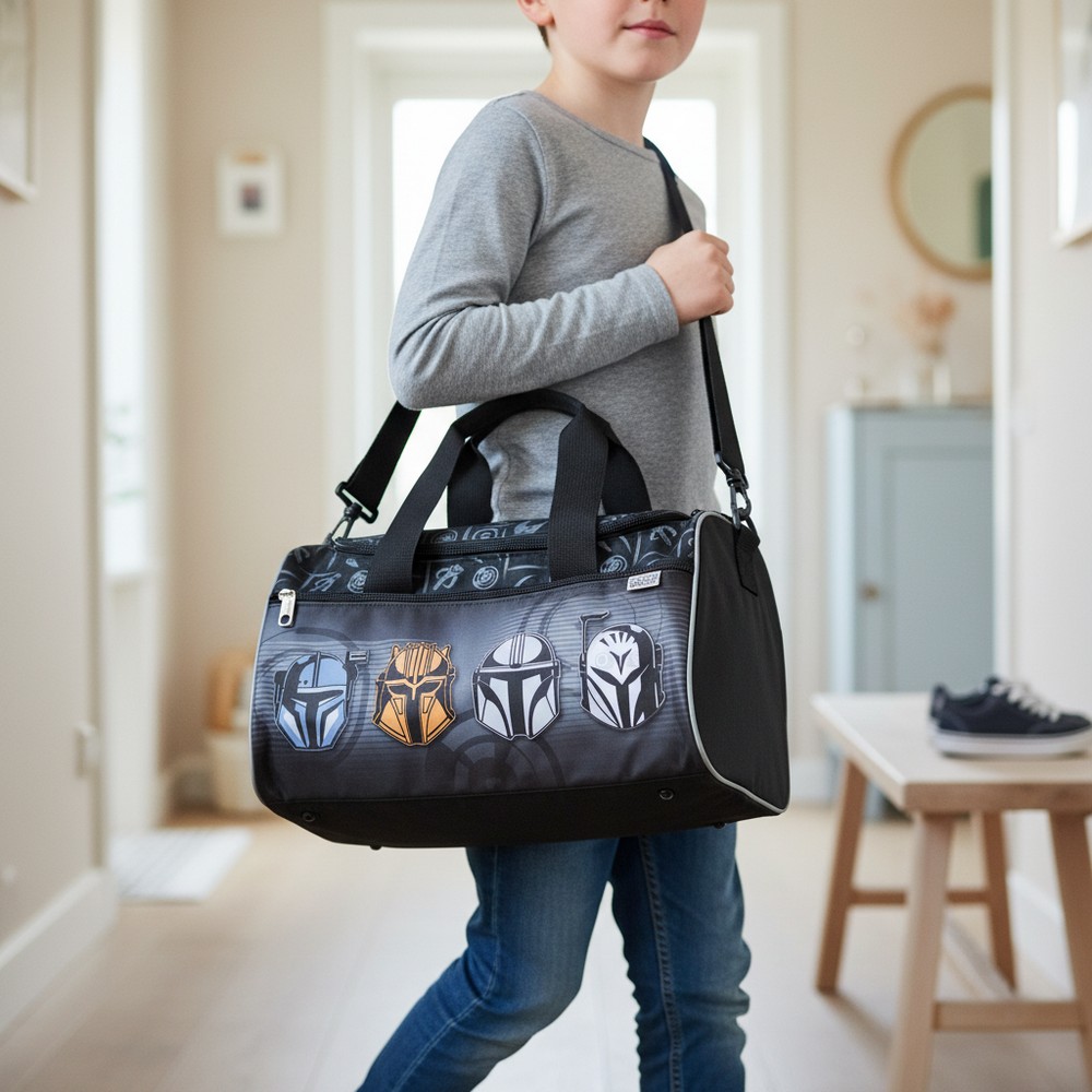 Star Wars Mandalorian Sportstaske Sort (35 x 23 x 16 cm) | Star Wars Taske / Pung - Temashop