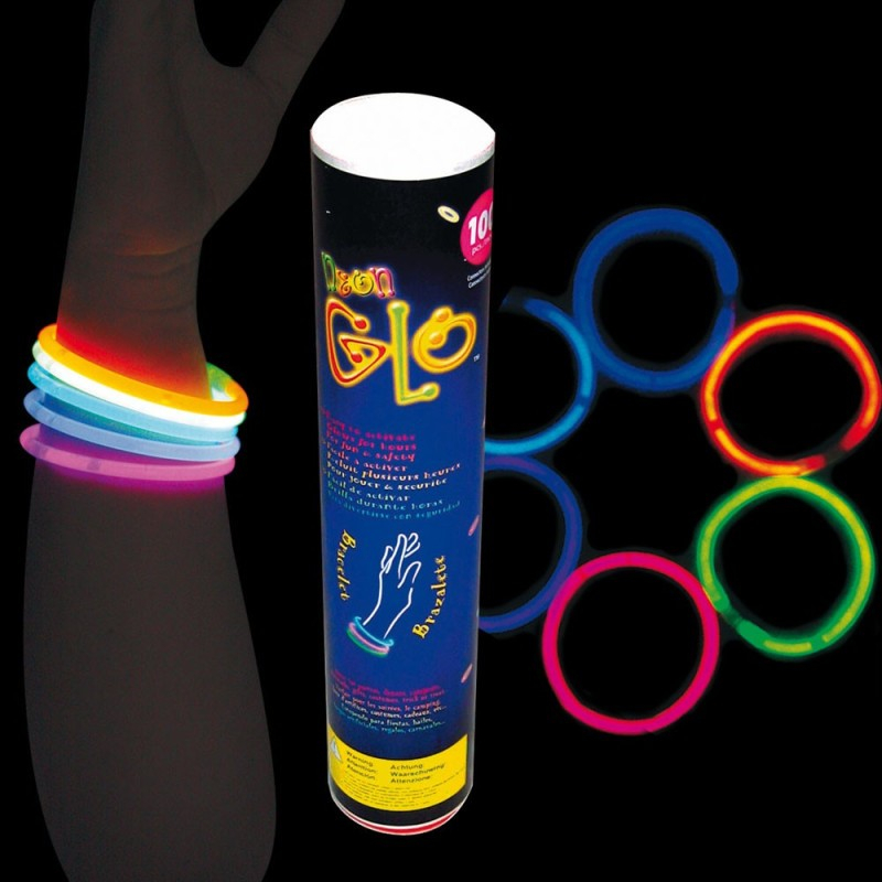 Knæklys Armbånd Multifarvet (0,2 x 20 cm) | UV / Neon Knæklys - Festtilbehør - Temashop