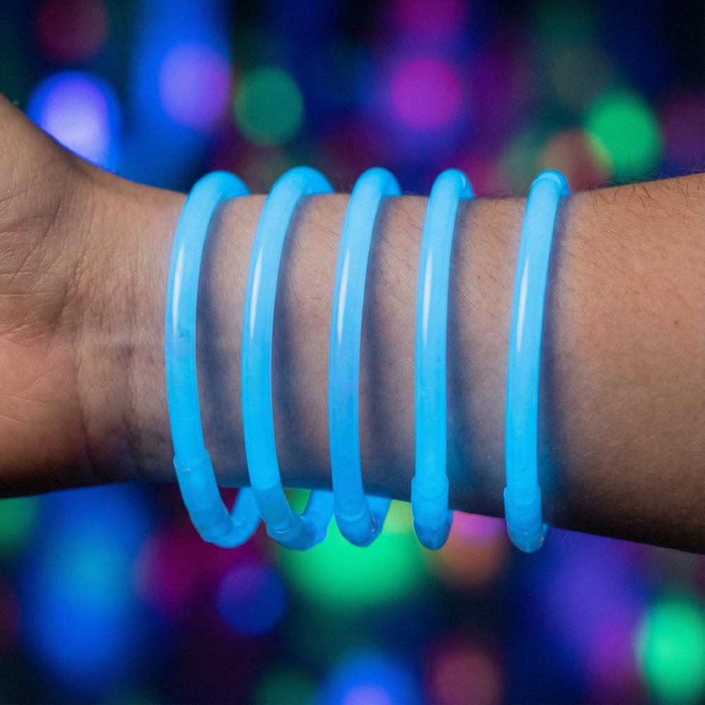 Knæklys Armbånd Blå (0,2 x 20 cm) | UV / Neon Knæklys - Festtilbehør - Temashop