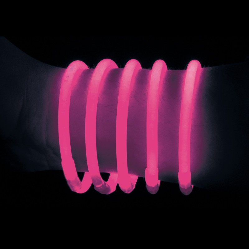 Knæklys Armbånd Pink (0,2 x 20 cm) | UV / Neon Knæklys - Festtilbehør - Temashop