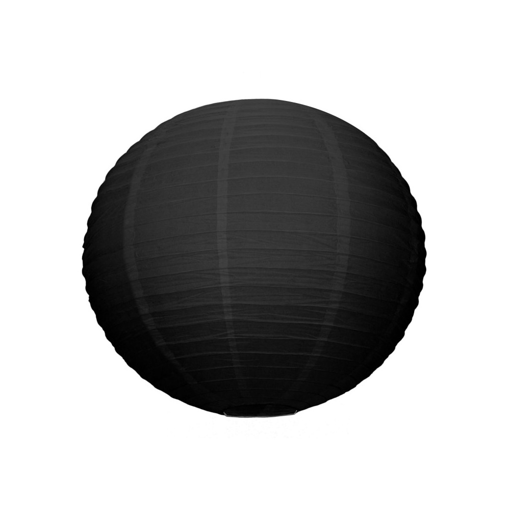Sort Japansk Lanterne - 1 stk (Ø 35 cm) | Sort tema Lanterner - Temashop