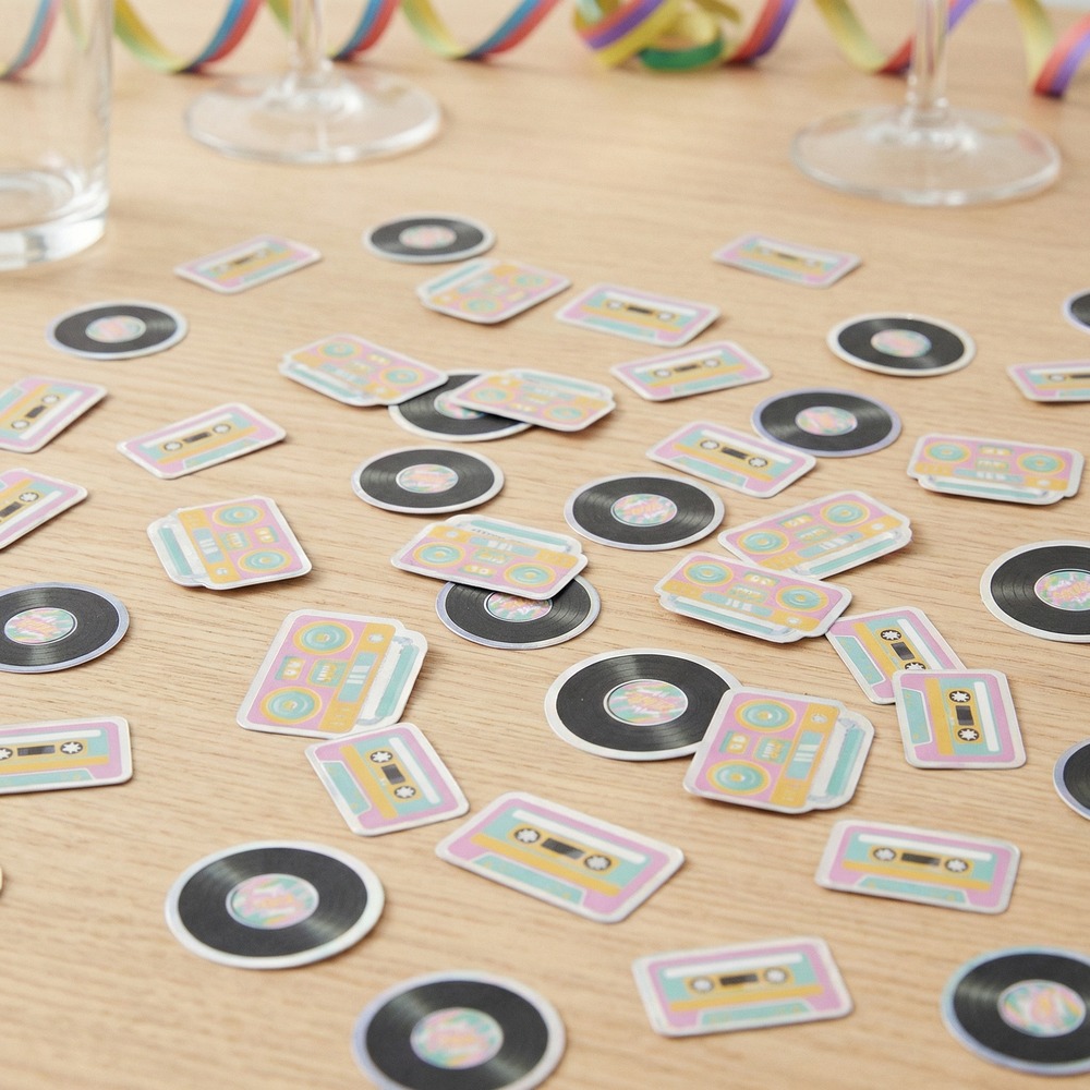 90'er Party Konfetti - 1 pose | 90'erne Retro Konfetti - Temashop