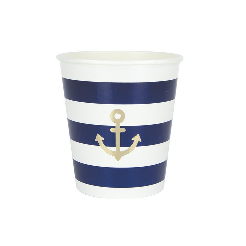 Maritime Papkrus - 8 stk | Maritimt Krus - Temashop