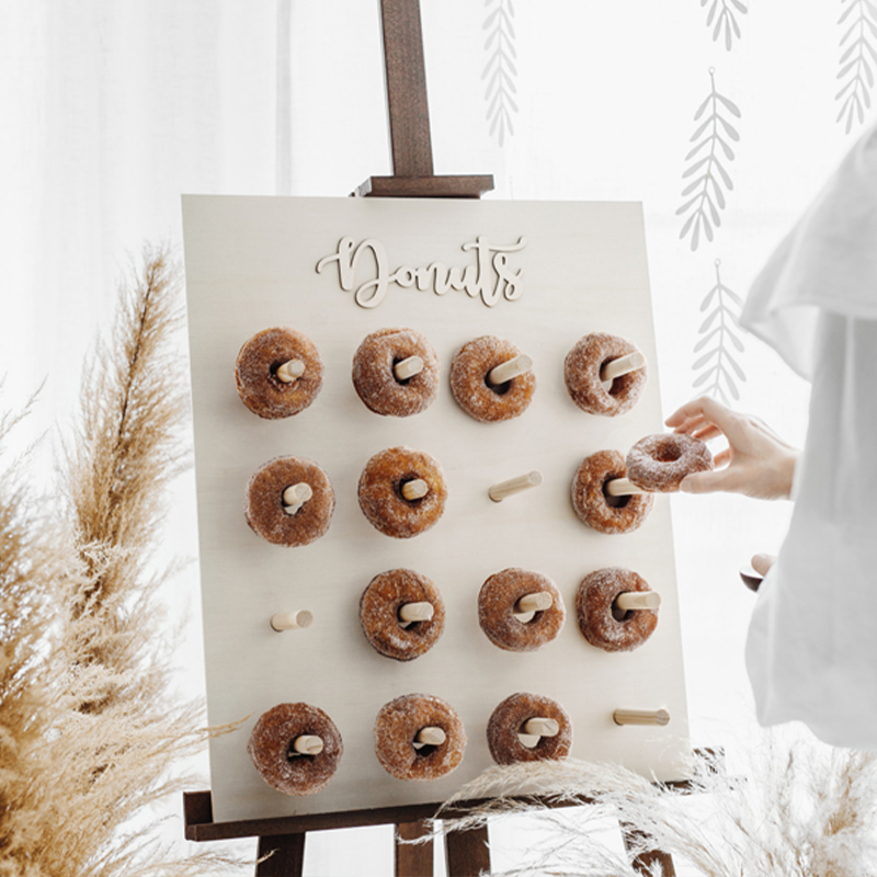 Træ Donutvæg - 1 stk (45 x 55 cm) - Temashop