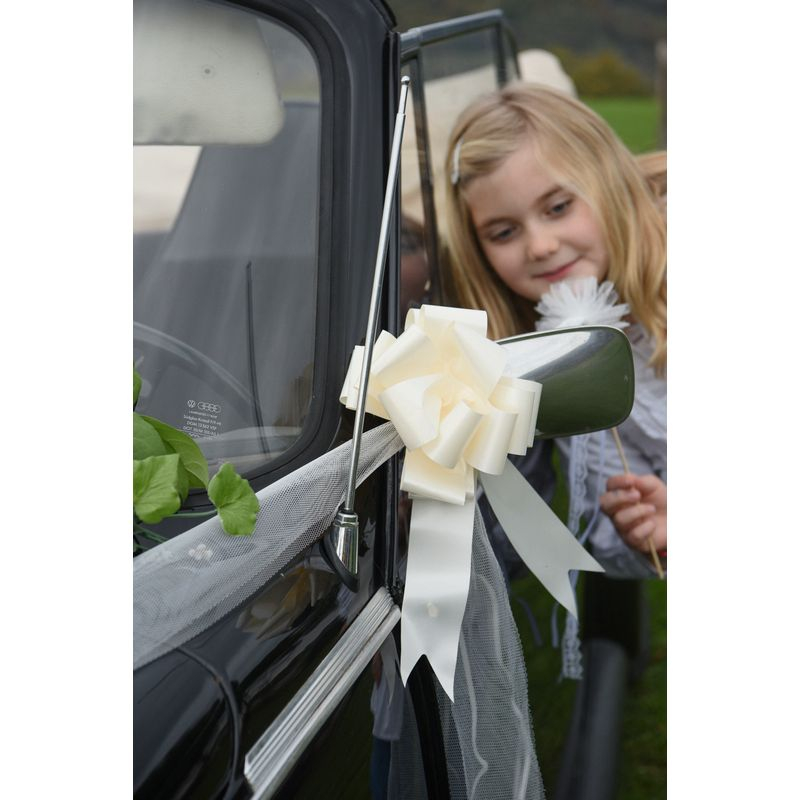 Træksløjfe Elfenbenshvid - 5 stk (5 cm) | Bryllup Bånd - Temashop
