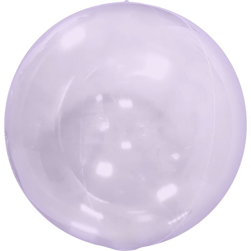 Transparent Rund Ballon Lilla - 1 stk (38 cm) | Lilla tema Folieballoner - Temashop