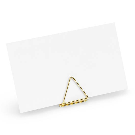 Trekant Bordkortholdere Guld - 10 stk (2,3 cm) - Temashop