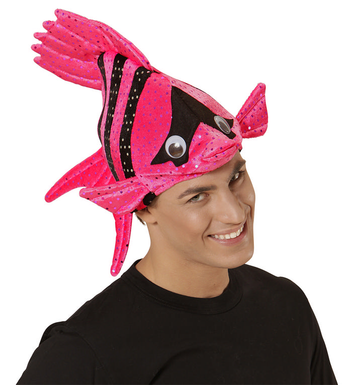 Tropisk Fiskehat Pink | Fisk Hat / Hue / Hjelm - Hovedtilbehør - Temashop