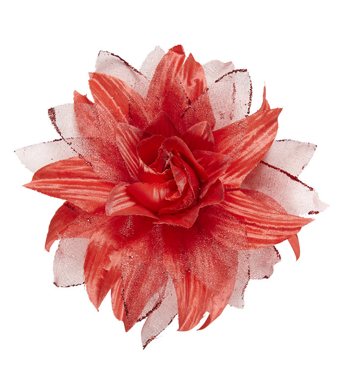 Tropisk Hårblomst Rød | Hawaii Hårclips - Hovedtilbehør - Temashop