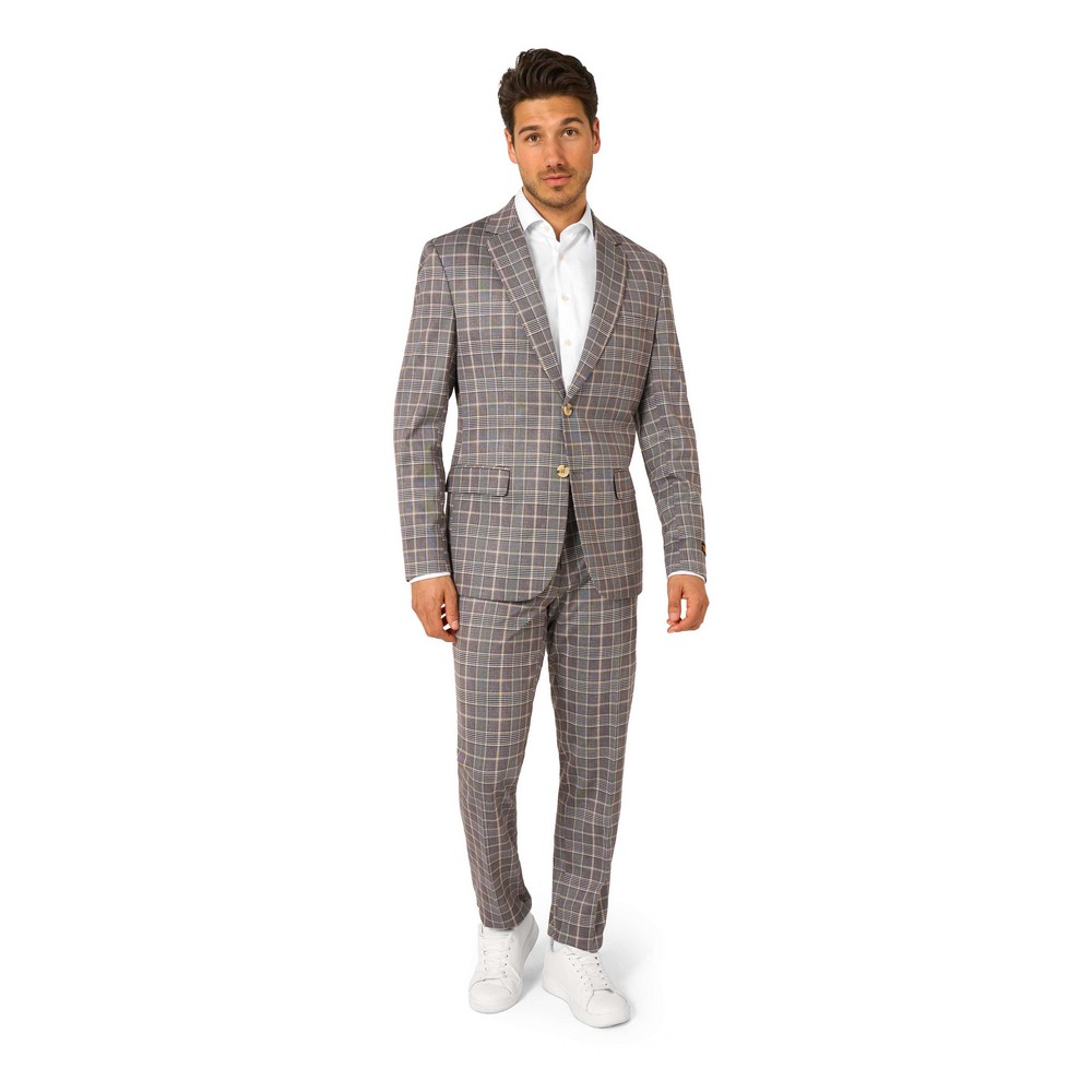 OppoSuits DailyÂ® Checked Tan Jakkesæt